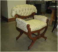 ottoman upholstery, foot stool upholstery, reupholstery